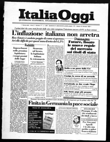 Italia oggi : quotidiano di economia finanza e politica